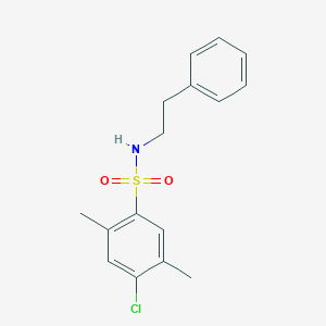molecular formula C16H18ClNO2S B272259 4-chloro-2,5-dimethyl-N-(2-phenylethyl)benzenesulfonamide 