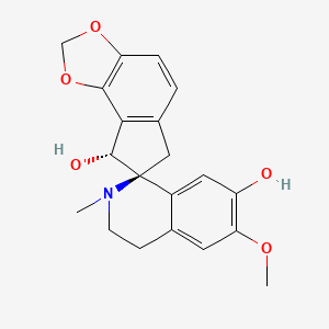 molecular formula C20H21NO5 B2722596 (1S,8'R)-6-methoxy-2-methylspiro[3,4-dihydroisoquinoline-1,7'-6,8-dihydrocyclopenta[g][1,3]benzodioxole]-7,8'-diol CAS No. 24181-78-0