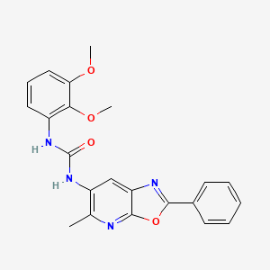 molecular formula C22H20N4O4 B2722603 1-(2,3-Dimethoxyphenyl)-3-(5-methyl-2-phenyloxazolo[5,4-b]pyridin-6-yl)urea CAS No. 2034318-12-0