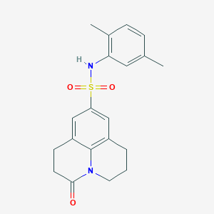 N-(2,5-dimethylphenyl)-3-oxo-1,2,3,5,6,7-hexahydropyrido[3,2,1-ij]quinoline-9-sulfonamide