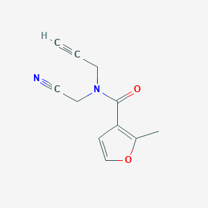 N-(Cyanomethyl)-2-methyl-N-prop-2-ynylfuran-3-carboxamide