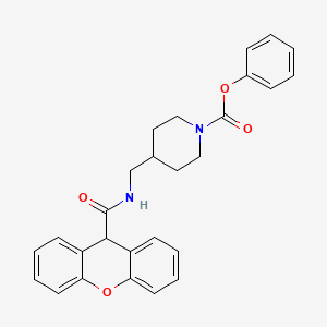 molecular formula C27H26N2O4 B2722617 phenyl 4-((9H-xanthene-9-carboxamido)methyl)piperidine-1-carboxylate CAS No. 1235655-42-1