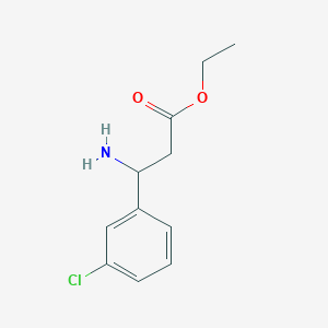 molecular formula C11H14ClNO2 B2722622 Ethyl 3-amino-3-(3-chlorophenyl)propanoate CAS No. 498581-88-7