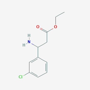 molecular formula C11H14ClNO2 B2722622 乙酸 3-氨基-3-(3-氯苯基)丙酸酯 CAS No. 498581-88-7