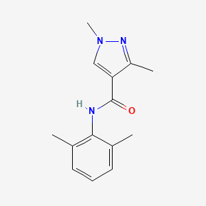 molecular formula C14H17N3O B2722624 N-(2,6-dimethylphenyl)-1,3-dimethyl-1H-pyrazole-4-carboxamide CAS No. 1052631-89-6