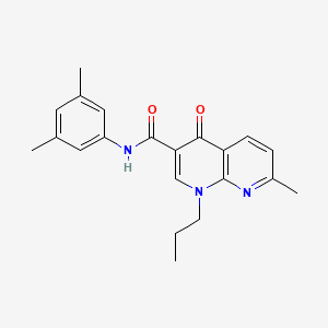 molecular formula C21H23N3O2 B2722637 N-(3,5-dimethylphenyl)-7-methyl-4-oxo-1-propyl-1,4-dihydro-1,8-naphthyridine-3-carboxamide CAS No. 1251585-41-7