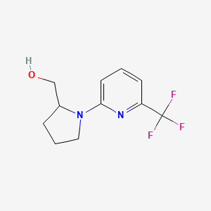 molecular formula C11H13F3N2O B2722642 (1-(6-(Trifluoromethyl)pyridin-2-yl)pyrrolidin-2-yl)methanol CAS No. 1304866-49-6