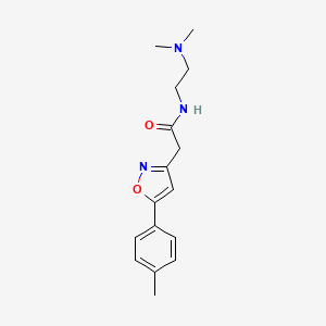 molecular formula C16H21N3O2 B2722653 N-(2-(dimethylamino)ethyl)-2-(5-(p-tolyl)isoxazol-3-yl)acetamide CAS No. 953246-83-8