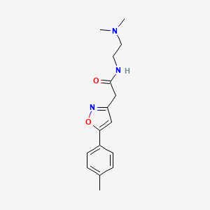 N-[2-(dimethylamino)ethyl]-2-[5-(4-methylphenyl)-1,2-oxazol-3-yl]acetamide