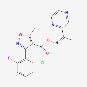 2-[({[3-(2-Chloro-6-fluorophenyl)-5-methyl-4-isoxazolyl]carbonyl}oxy)ethanimidoyl]pyrazine