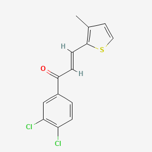 molecular formula C14H10Cl2OS B2722660 (2E)-1-(3,4-二氯苯基)-3-(3-甲基噻吩-2-基)丙-2-烯-1-酮 CAS No. 832126-94-0