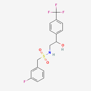 molecular formula C16H15F4NO3S B2722667 1-(3-氟苯基)-N-(2-羟基-2-(4-(三氟甲基)苯基)乙基)甲磺酰胺 CAS No. 1351659-96-5