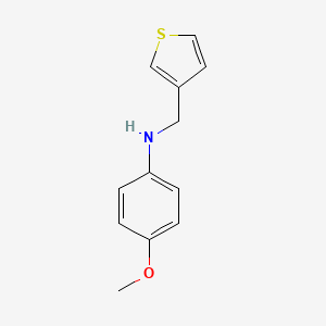 molecular formula C12H13NOS B2722671 (4-Methoxy-phenyl)-thiophen-3-ylmethyl-amine CAS No. 341008-32-0