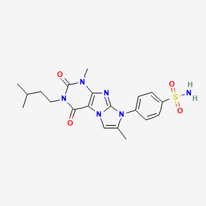 4-(3-isopentyl-1,7-dimethyl-2,4-dioxo-3,4-dihydro-1H-imidazo[2,1-f]purin-8(2H)-yl)benzenesulfonamide