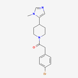 molecular formula C17H20BrN3O B2722687 2-(4-Bromophenyl)-1-[4-(3-methylimidazol-4-yl)piperidin-1-yl]ethanone CAS No. 2309538-44-9