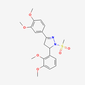 5-(2,3-dimethoxyphenyl)-3-(3,4-dimethoxyphenyl)-1-(methylsulfonyl)-4,5-dihydro-1H-pyrazole