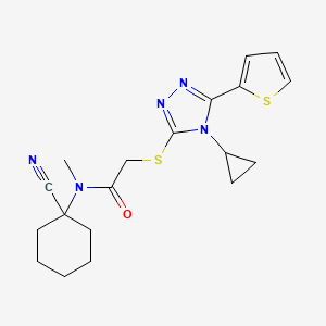 N-(1-cyanocyclohexyl)-2-[(4-cyclopropyl-5-thiophen-2-yl-1,2,4-triazol-3-yl)sulfanyl]-N-methylacetamide