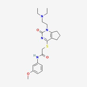 2-((1-(2-(diethylamino)ethyl)-2-oxo-2,5,6,7-tetrahydro-1H-cyclopenta[d]pyrimidin-4-yl)thio)-N-(3-methoxyphenyl)acetamide