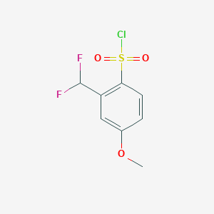 molecular formula C8H7ClF2O3S B2722699 2-(Difluoromethyl)-4-methoxybenzenesulfonyl chloride CAS No. 2172170-73-7