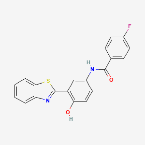 molecular formula C20H13FN2O2S B2722712 N-[3-(1,3-benzothiazol-2-yl)-4-hydroxyphenyl]-4-fluorobenzamide CAS No. 325479-44-5