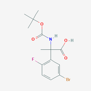2-(5-Bromo-2-fluorophenyl)-2-[(2-methylpropan-2-yl)oxycarbonylamino]propanoic acid