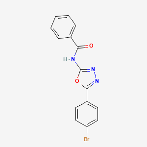 molecular formula C15H10BrN3O2 B2722715 N-(5-(4-bromophenyl)-1,3,4-oxadiazol-2-yl)benzamide CAS No. 126631-01-4