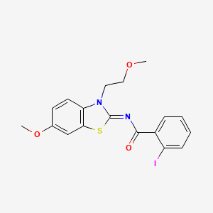 (Z)-2-iodo-N-(6-methoxy-3-(2-methoxyethyl)benzo[d]thiazol-2(3H)-ylidene)benzamide