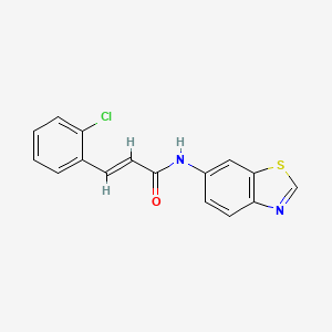 (E)-N-(benzo[d]thiazol-6-yl)-3-(2-chlorophenyl)acrylamide