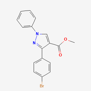 molecular formula C17H13BrN2O2 B2722725 methyl 3-(4-bromophenyl)-1-phenyl-1H-pyrazole-4-carboxylate CAS No. 376352-36-2