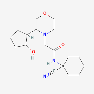N-(1-Cyanocyclohexyl)-2-[3-(2-hydroxycyclopentyl)morpholin-4-yl]acetamide
