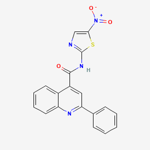 N-(5-Nitro-2-thiazolyl)-2-phenylquinoline-4-carboxamide