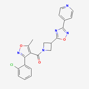 (3-(2-Chlorophenyl)-5-methylisoxazol-4-yl)(3-(3-(pyridin-4-yl)-1,2,4-oxadiazol-5-yl)azetidin-1-yl)methanone