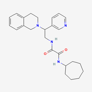 N'-cycloheptyl-N-[2-(pyridin-3-yl)-2-(1,2,3,4-tetrahydroisoquinolin-2-yl)ethyl]ethanediamide