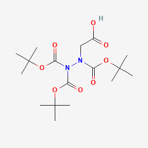 molecular formula C17H30N2O8 B2722743 tri-Boc-hydrazinoacetic acid CAS No. 261380-41-0