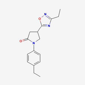 4-(3-Ethyl-1,2,4-oxadiazol-5-yl)-1-(4-ethylphenyl)pyrrolidin-2-one