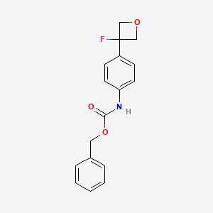 molecular formula C17H16FNO3 B2722761 苄基-N-[4-(3-氟氧杂环戊烷-3-基)苯基]氨基甲酸酯 CAS No. 2309445-85-8