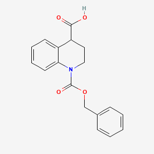 molecular formula C18H17NO4 B2722762 1-(Benzyloxycarbonyl)-1,2,3,4-tetrahydroquinoline-4-carboxylic acid CAS No. 1501661-75-1