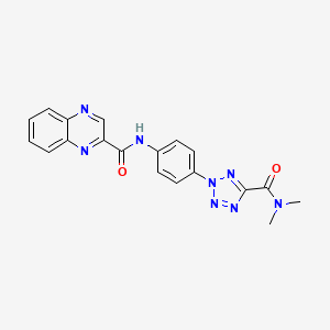 N-(4-(5-(dimethylcarbamoyl)-2H-tetrazol-2-yl)phenyl)quinoxaline-2-carboxamide