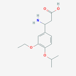 molecular formula C14H21NO4 B2722769 3-Amino-3-(3-ethoxy-4-isopropoxyphenyl)propanoic acid CAS No. 696645-82-6