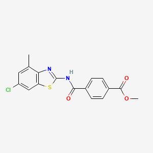 molecular formula C17H13ClN2O3S B2722772 Methyl 4-[(6-chloro-4-methyl-1,3-benzothiazol-2-yl)carbamoyl]benzoate CAS No. 912767-09-0