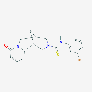 molecular formula C18H18BrN3OS B2722773 N-(3-bromophenyl)-8-oxo-1,5,6,8-tetrahydro-2H-1,5-methanopyrido[1,2-a][1,5]diazocine-3(4H)-carbothioamide CAS No. 399001-94-6