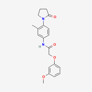 molecular formula C20H22N2O4 B2722774 2-(3-methoxyphenoxy)-N-(3-methyl-4-(2-oxopyrrolidin-1-yl)phenyl)acetamide CAS No. 922925-08-4