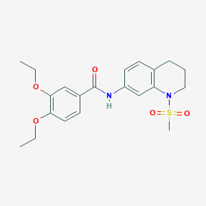 3,4-diethoxy-N-(1-methylsulfonyl-3,4-dihydro-2H-quinolin-7-yl)benzamide
