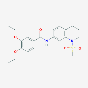 molecular formula C21H26N2O5S B2722779 3,4-二乙氧基-N-(1-甲基磺酰-3,4-二氢-2H-喹啉-7-基)苯甲酰胺 CAS No. 946298-91-5