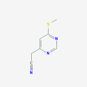 molecular formula C7H7N3S B2722785 [6-(Methylthio)-4-pyrimidinyl]acetonitrile CAS No. 1018473-06-7