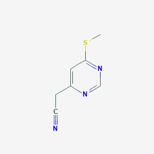 B2722785 [6-(Methylthio)-4-pyrimidinyl]acetonitrile CAS No. 1018473-06-7