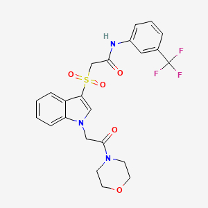 2-((1-(2-morpholino-2-oxoethyl)-1H-indol-3-yl)sulfonyl)-N-(3-(trifluoromethyl)phenyl)acetamide