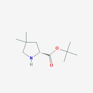 molecular formula C11H21NO2 B2722788 Tert-butyl (2R)-4,4-dimethylpyrrolidine-2-carboxylate CAS No. 2287249-98-1