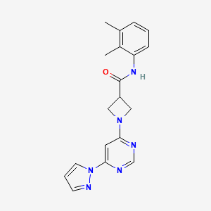 molecular formula C19H20N6O B2722793 1-(6-(1H-pyrazol-1-yl)pyrimidin-4-yl)-N-(2,3-dimethylphenyl)azetidine-3-carboxamide CAS No. 2034360-69-3
