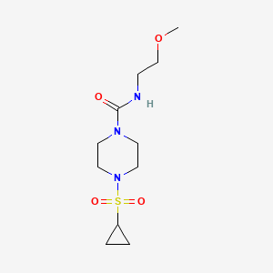 4-(cyclopropylsulfonyl)-N-(2-methoxyethyl)piperazine-1-carboxamide